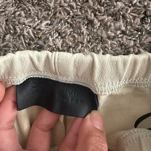 SPRWMN TRAVERTINE LEATHER DRAWSTRING SWEATPANTS - Picture 4 of 6